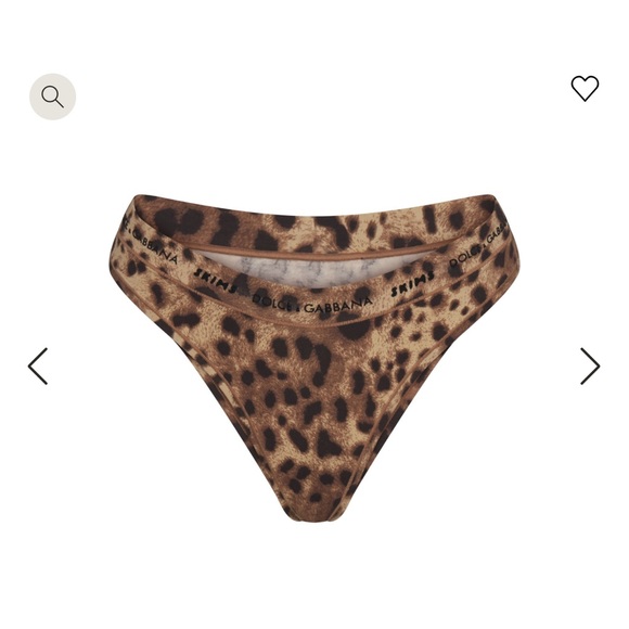 SOLD 🐆 NWT Dolce&Gabbana X SKIMS Cotton Jersey Cheeky Tanga Size M🐆 - Picture 2 of 9